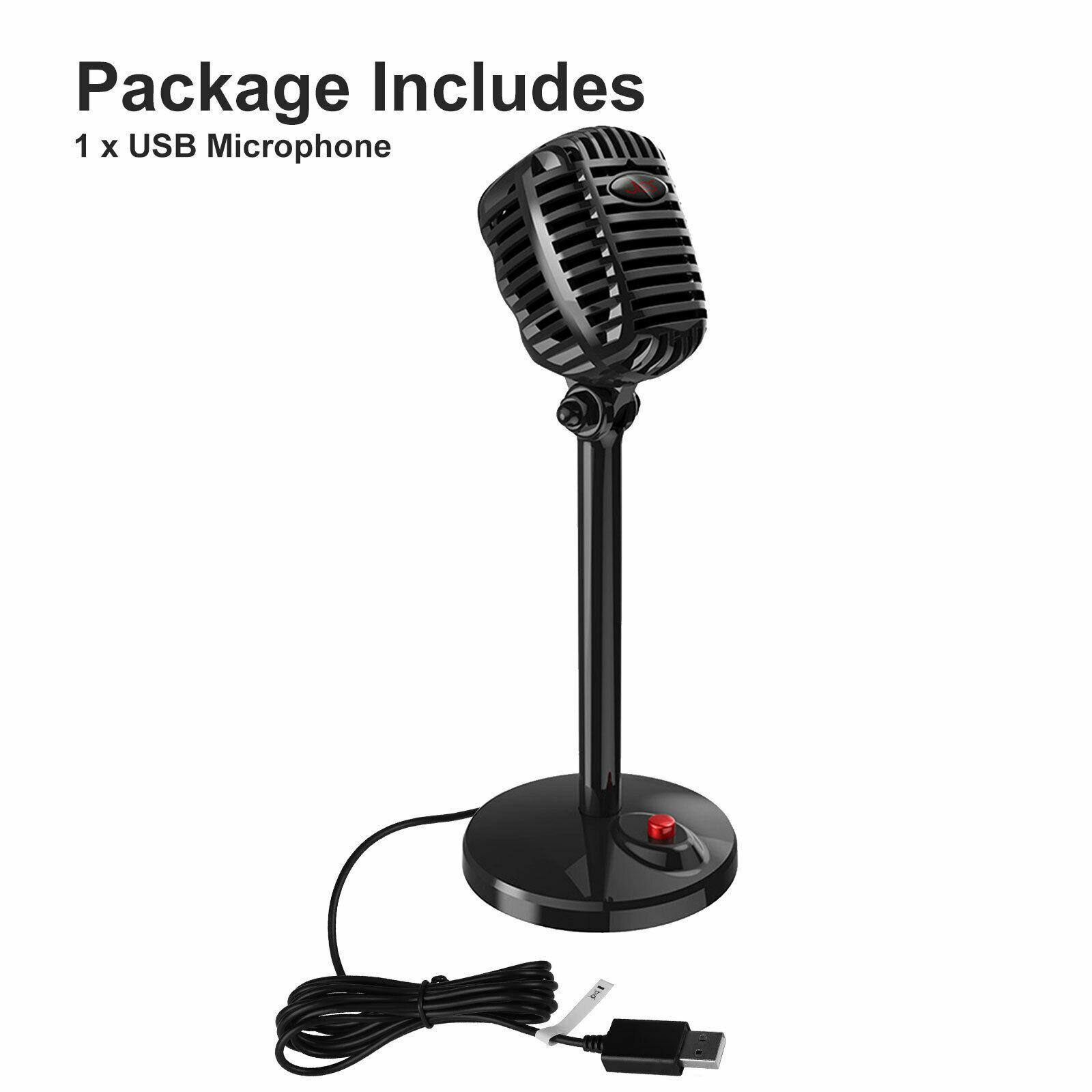 USB Microphone Omnidirectional Condenser Podcast PC Mic USB Plug and Play for Vocal, YouTube, Livestream, Recording and Studio