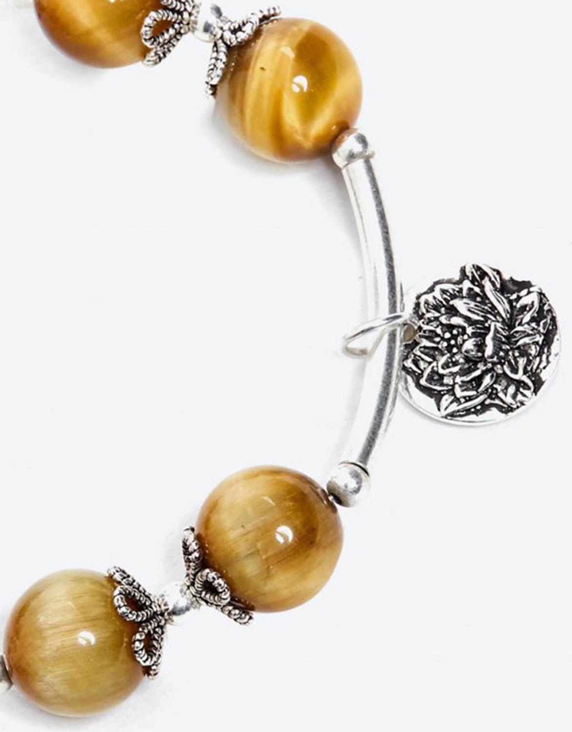 Vòng tay đá thiên nhiên phối charm bướm và sen bạc size hạt 10mm - Ngọc Quý Gemstones