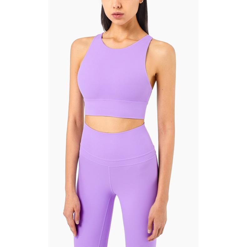 Áo bra tập gym nữ Mitaogirl, có sẵn mút ngực, lưng trần, siêu co giãn, tôn dáng, chất liệu dệt kim thoáng mát