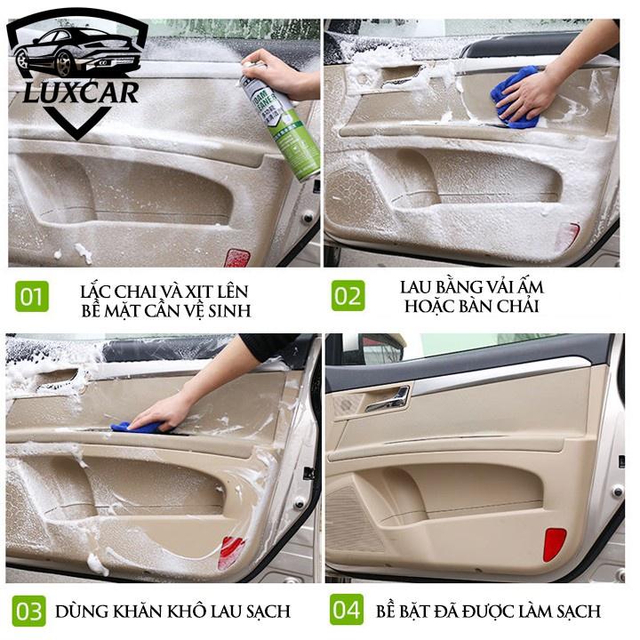 Chai Xịt Bọt Vệ Sinh Nội Thất Ô Tô Xe Hơi Đa Năng - Shuaxinbao Foam Cleaner (650ml)