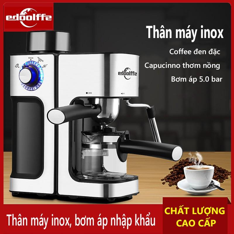 H102W* Máy pha cà phê màu bạc hiệu inox không gỉ máy pha coffee latte vinhthuan.shop