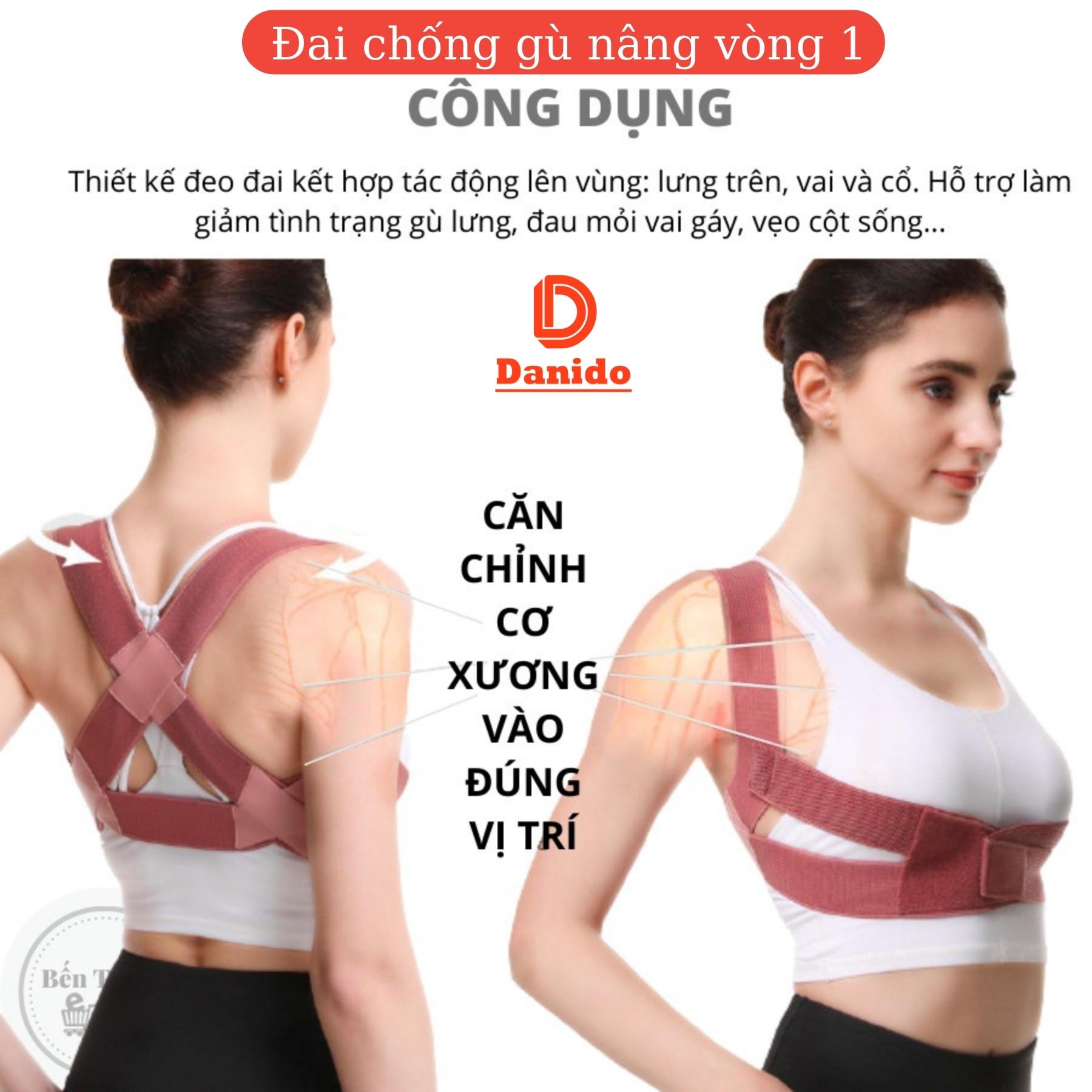 Đai chống gù lưng cải tiến 4.0 mới giúp định hình lưng thẳng khi tập thể dục thể thao - Hàng chính hãng D Danido