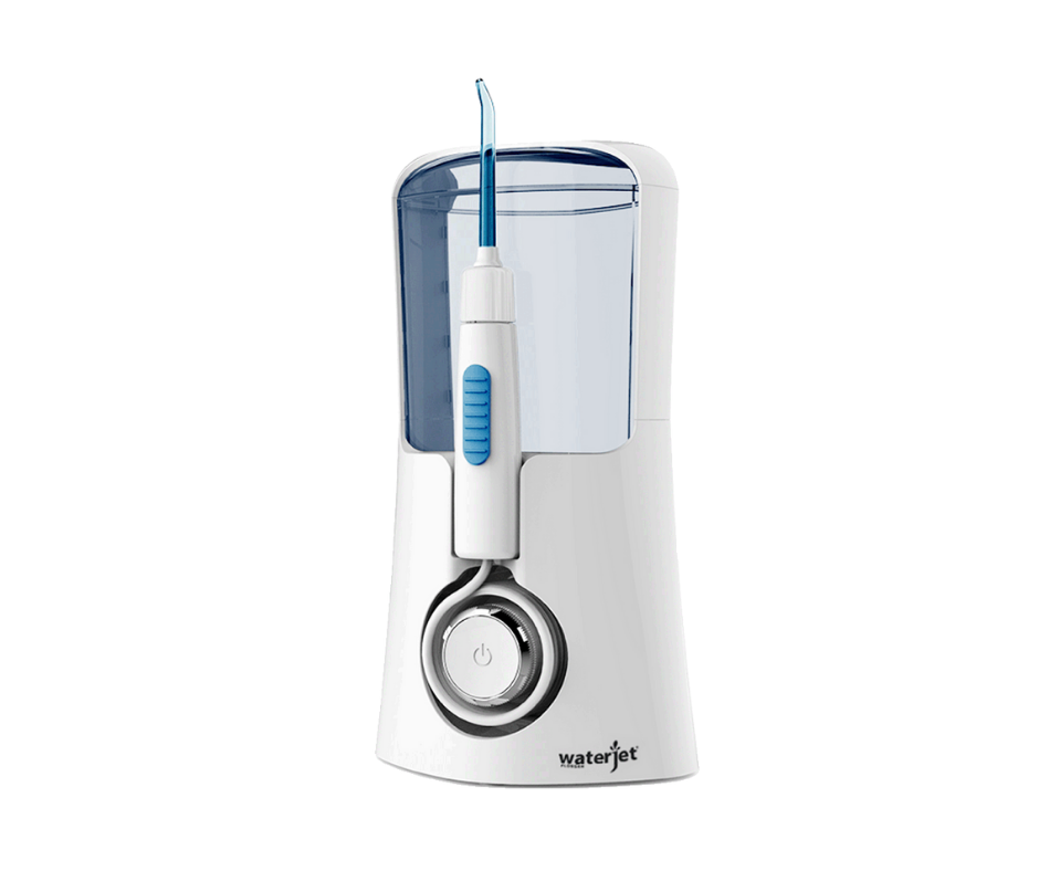 Máy tăm nước cá nhân WaterJet Flosser Slim (4 đầu tăm, dùng được cho người niềng răng, có đầu cạo lưỡi)