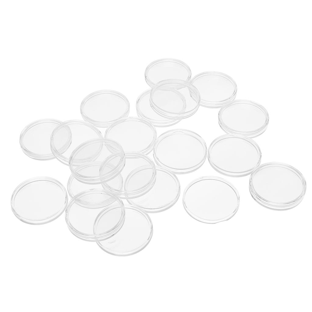 20 Miếng Clear Coin Case Vòng Lưu Trữ Hiển Thị Chủ Cung Cấp Trong Suốt