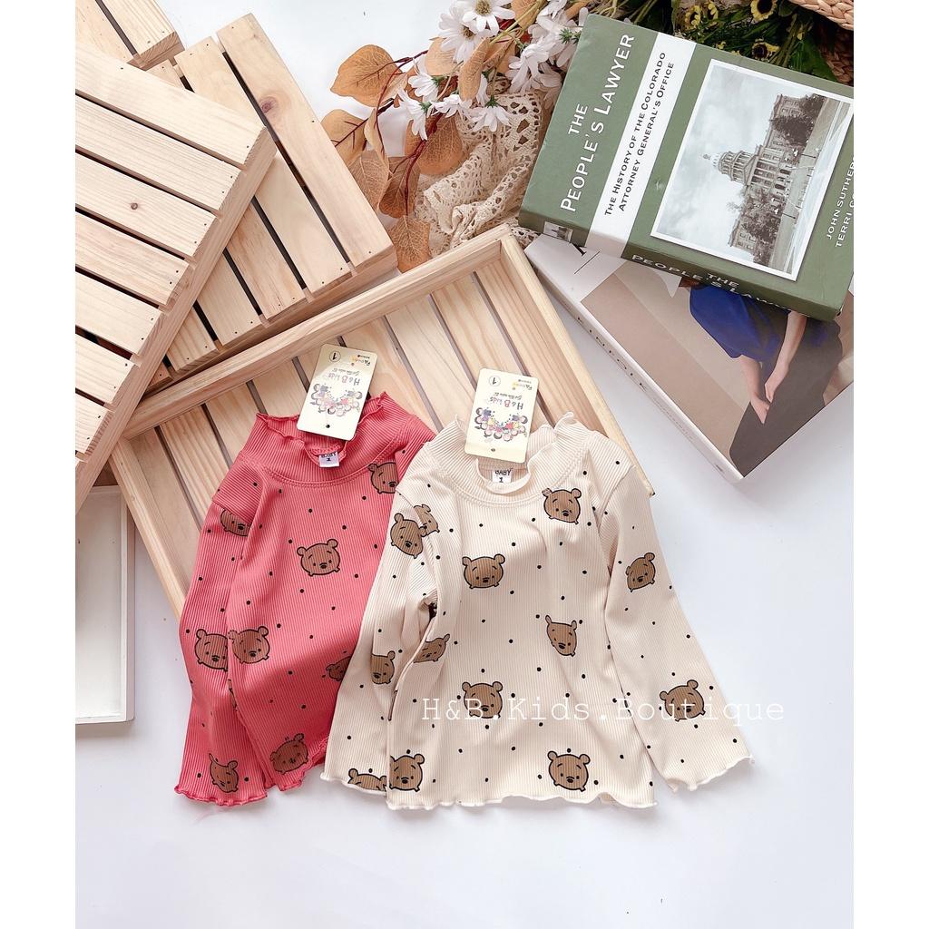 Áo thun dài tay cho bé gái size 5-20kg chất tăm gân xịn sò