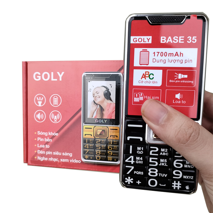 Điện thoại Goly Base 35 , Loa 3D , Pin trâu - Hàng chính hãng