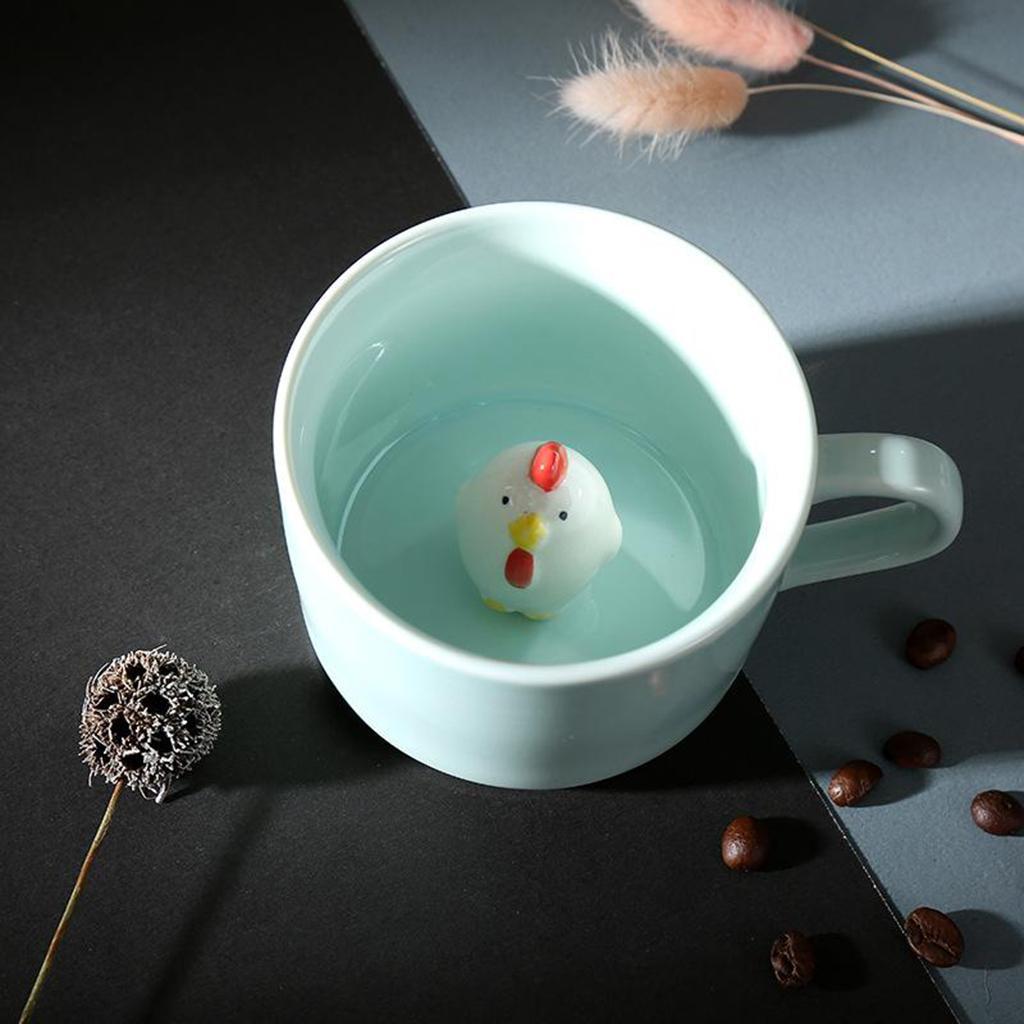 Ceramic Cup Cute Animals Inside  Tea Milk 3D Cartoon Mugs