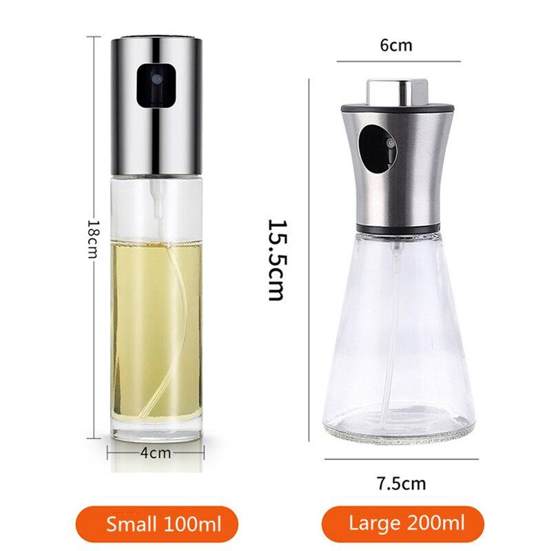 Kitchen Baking Oil Spray Empty Bottle Vinegar Bottle Oil Dispenser Salad BBQ Water Gravy Boats Grill Glass Sprayer Cooking Tool