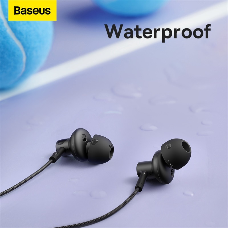 Tai nghe không dây thể thao Bluetooth chống nước Ba-se-us Bowie P1x In-ear (25hr, Bluetooth 5.3, Waterproof Neckband - Hàng chính hãng