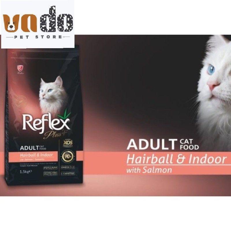 Hạt Reflex Adult Hairball &amp; Indoor - Thức ăn hạt Reflex vị cá hồi hỗ trợ búi lông