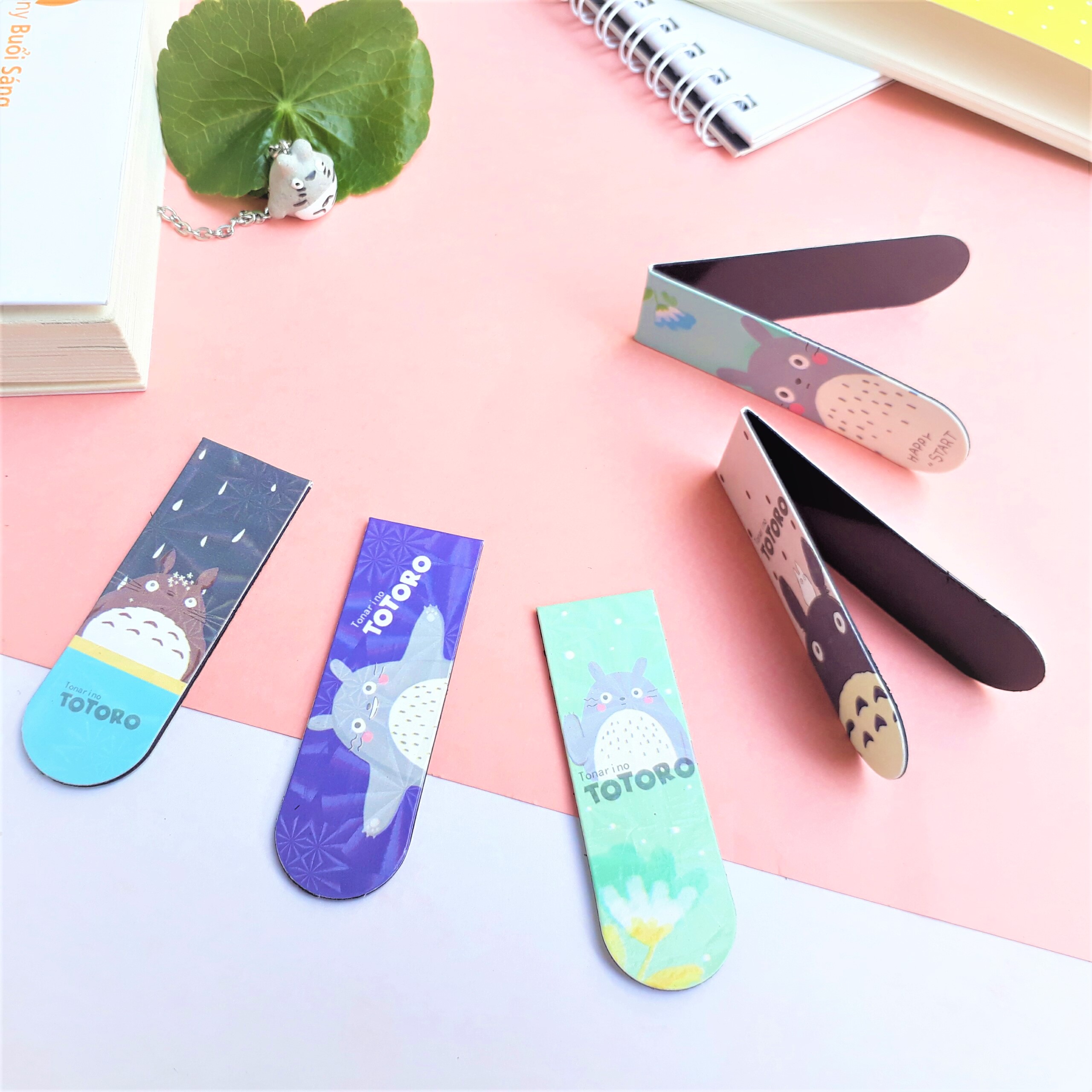 Combo 5 Bookmark Nam Châm Đánh Dấu Sách - Totoro Ánh Kim ( Mẫu Ngẫu Nhiên)