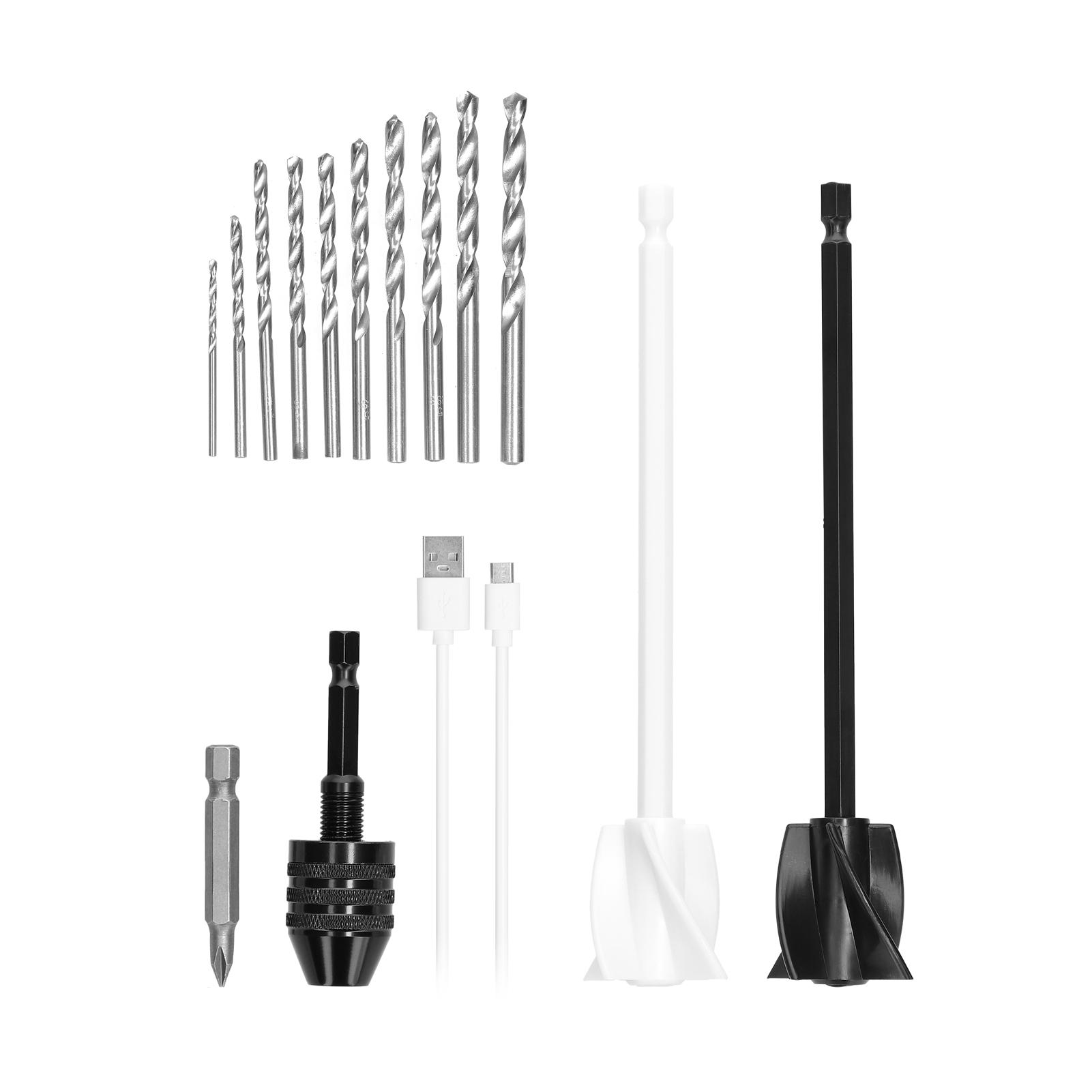 Rechargeable Handheld Electric Drill Cordless Screwdriver Set Mini Multi-functional Household Brushless Electric Drill Electric Resin Mixer