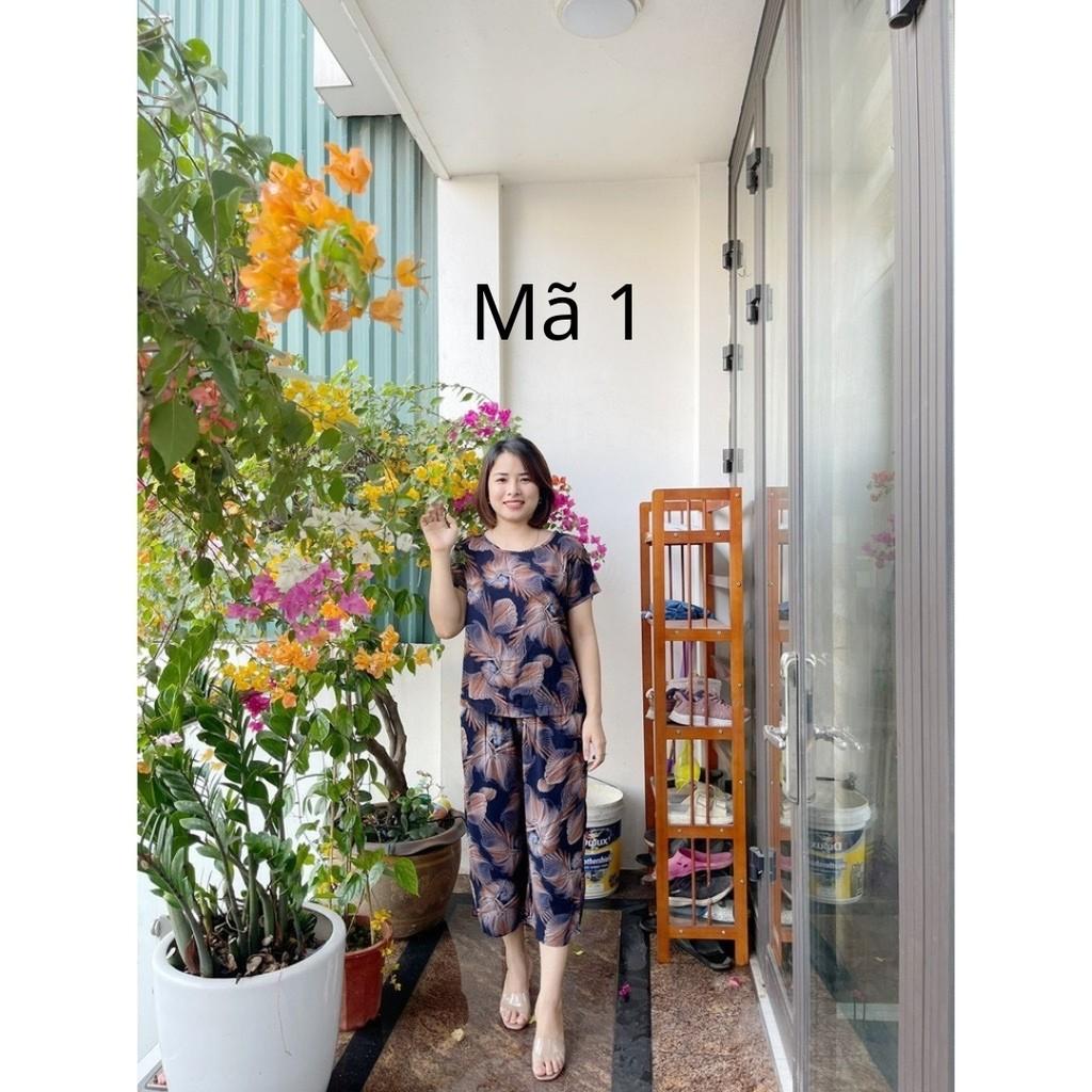 Đồ Bộ Trung Niên- Áo Tay Cộc Quần Lỡ Cho Bà, Cho Mẹ