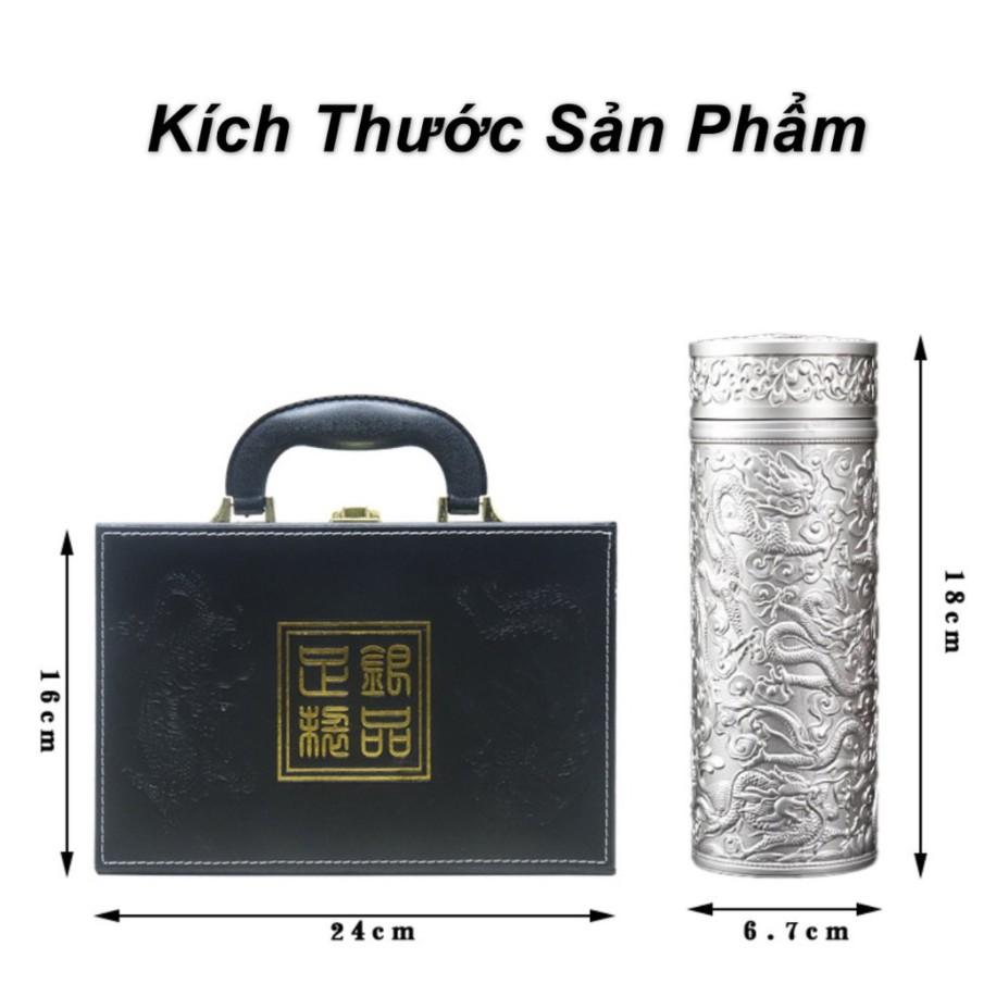 BÌNH TRÀ CỬU LONG ĐÀI BẮC GIỮ NHIỆT - Tặng hộp đựng bằng da