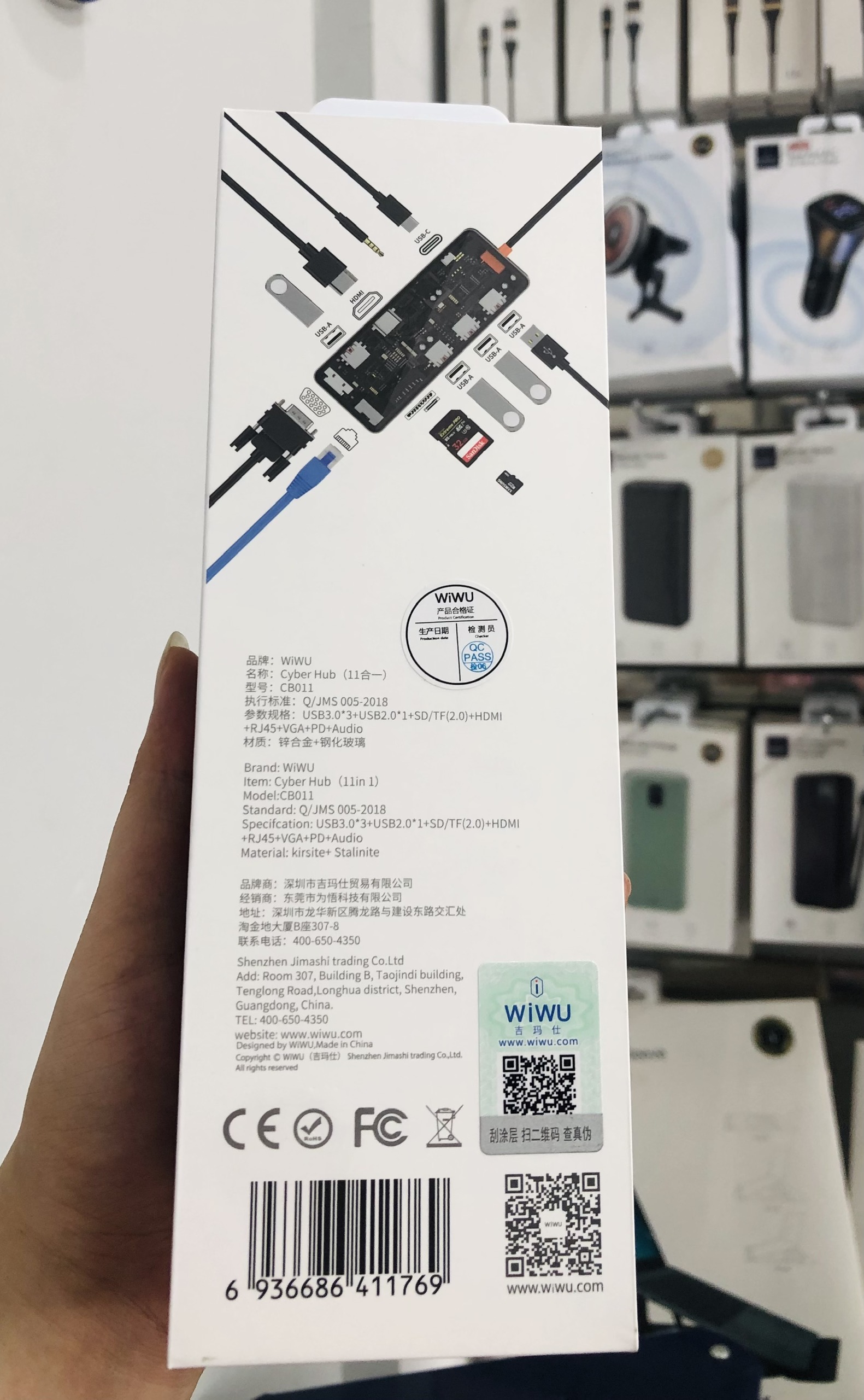 Hub Wiwu Cyber 11in1 USB-C CB011 kết nối nhiều thiết bị hơn với nhiều cổng, thiết kế trong suốt xuyên thấu chi tiết bên trong - Hàng chính hãng