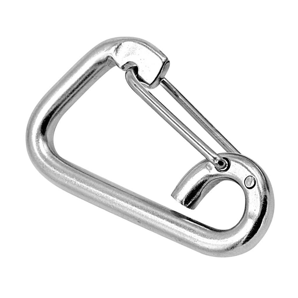 3 Pcs 304 Steel Spring Hook Carabiner Clip Keychain