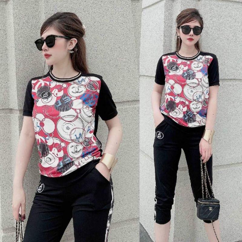 SÉT BỘ THỂ THAO PHỐI HỌA TIẾT HOA