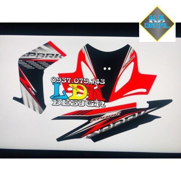 Tem rời ex 2009 Spark đỏ đen 3 lớp ko bay màu.