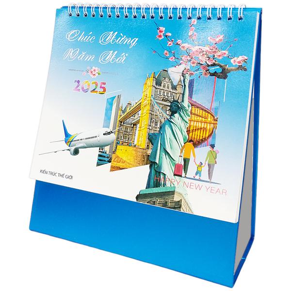 Lịch Bàn Chữ A 2025 - Kiến Trúc Thế Giới - 2025-VK