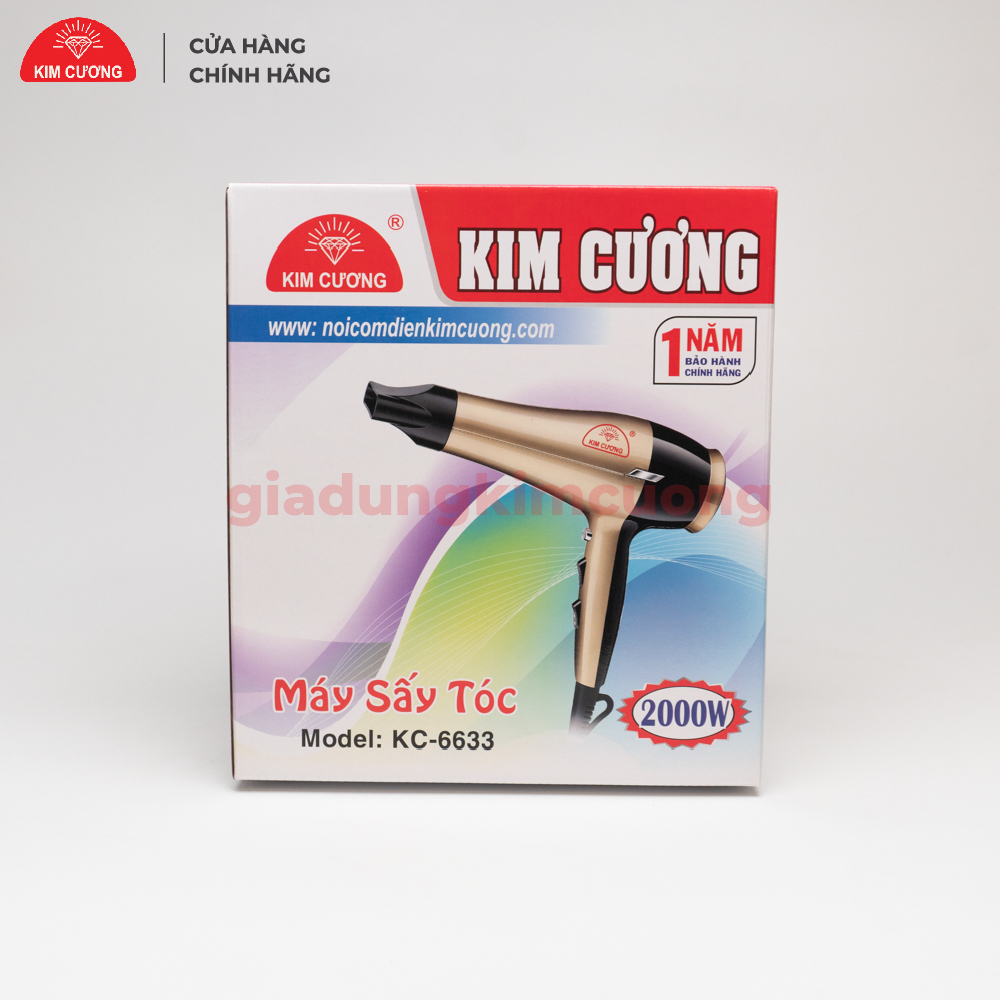 Máy Sấy Tóc Nóng Lạnh - Máy Sấy Tóc 2 Chiều Kim Cương 6633 - Hàng Chính Hãng
