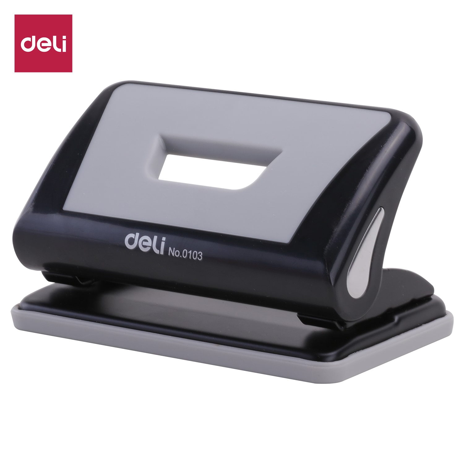 Máy Đục Lỗ 10 Tờ Deli, Xanh Dương, Đỏ, Ghi Xám - 1 Cái E0103 - Xám