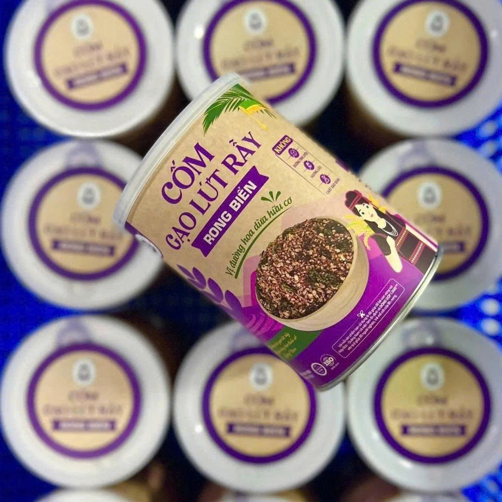 Combo 2 Hũ Cốm Gạo Lứt Rẫy Rong Biển Bh.Nong (Mỗi Hũ 180g) - Dinh Dưỡng Cho Người Ăn Vặt Healthy, Ăn Chay, Ăn Kiêng