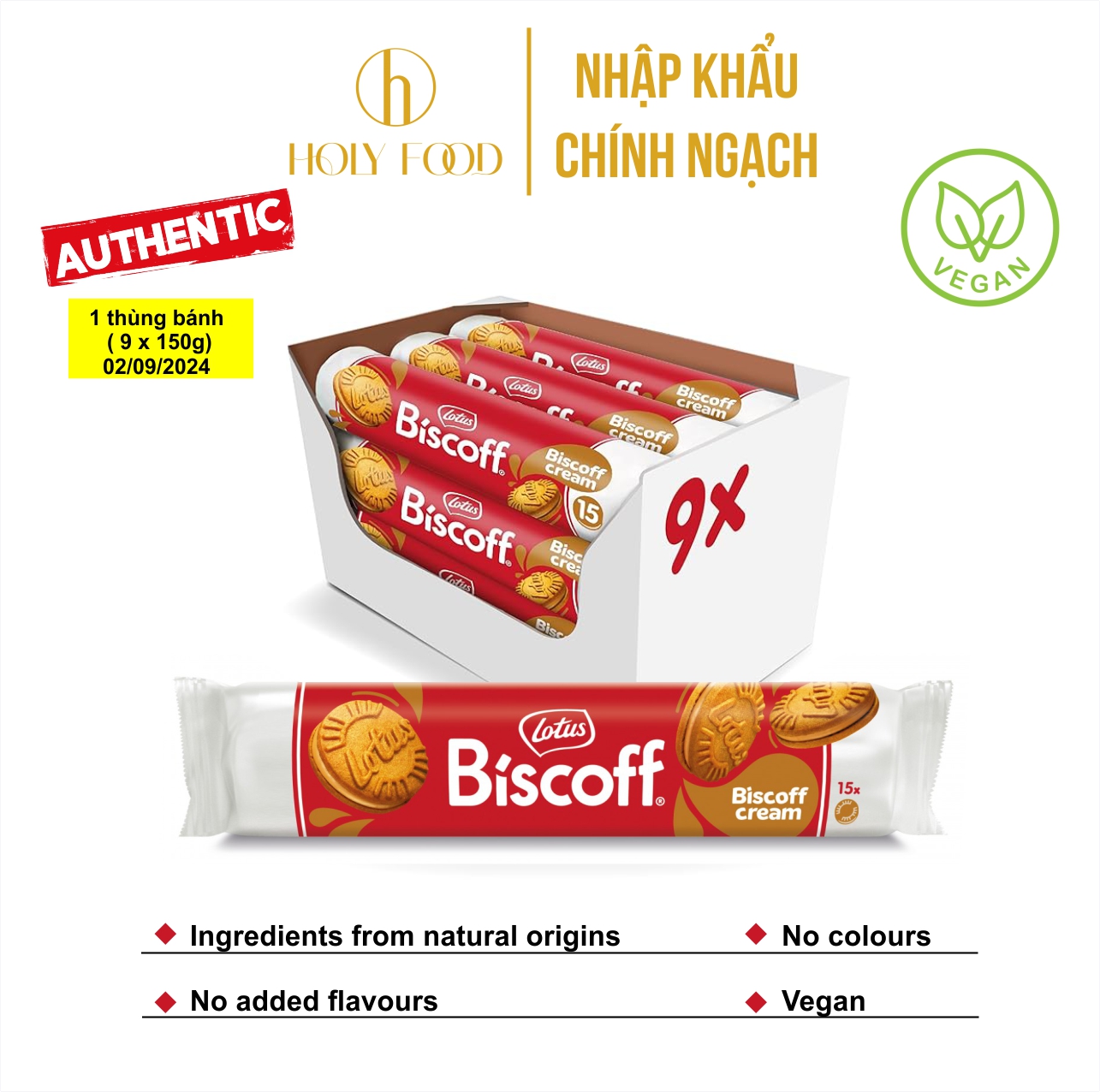 Bánh Quy Giòn Lotus Biscoff Nhân Kẹp Kem 150G VEGAN FRIENDLY