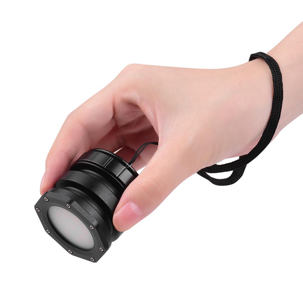 Đèn chiếu sáng video LED nhỏ chống thấm nước có thể thay đổi độ sáng 5600K CRI 95+ Dưới nước 3 mét Rộng 120