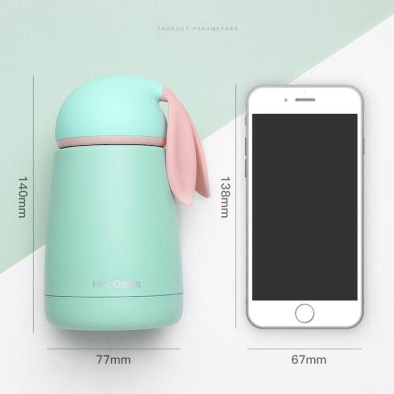 Dễ Thương 300Ml 304 Bình Giữ Nhiệt Chân Không Thép Không Gỉ Trẻ Em Thỏ Nhiệt Cốc Trẻ Em Cách Nhiệt Nhiệt Bình Cốc Tập Uống Cho Bé Cốc Du Lịch