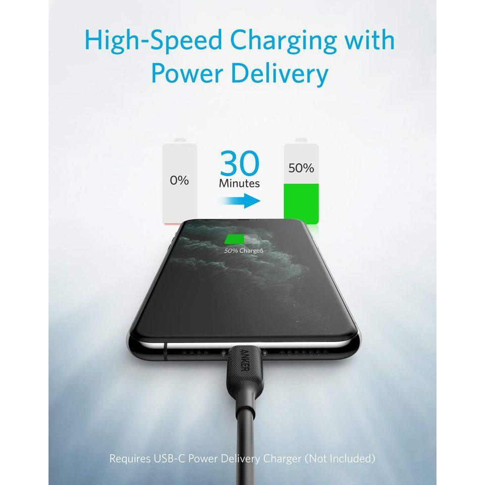 Dây Cáp Anker PowerLine III USB-C to Lightning, 0.9m - A8832 - Hàng Chính Hãng