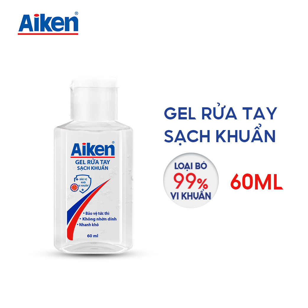 Aiken Gel rửa tay Sạch khuẩn 60ml