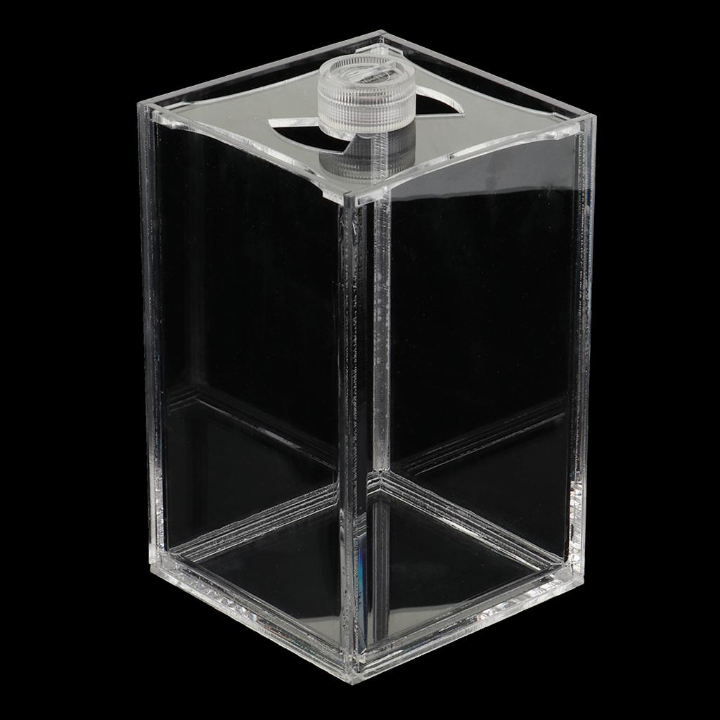 2pcs LED Lighting Aquarium Small Fish Tank Betta Tank Acrylic 10x10x16cm