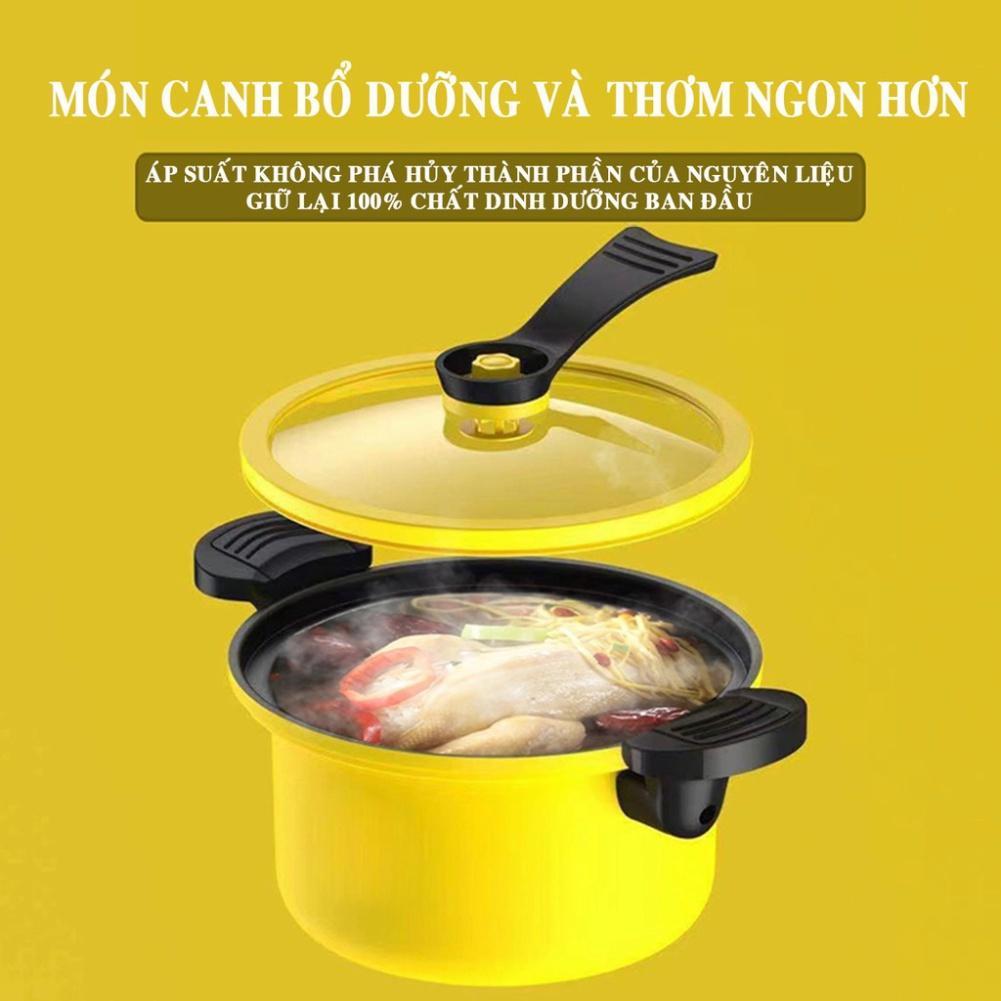 ❈✾Nồi Áp Xuất Đa Năng Mini Chống Dính, Tiện Lợi, Phù Hợp Mọi Gia Đình, Dùng Với Mọi Loại Bếp, Kiểu Dáng Hàn Quốc