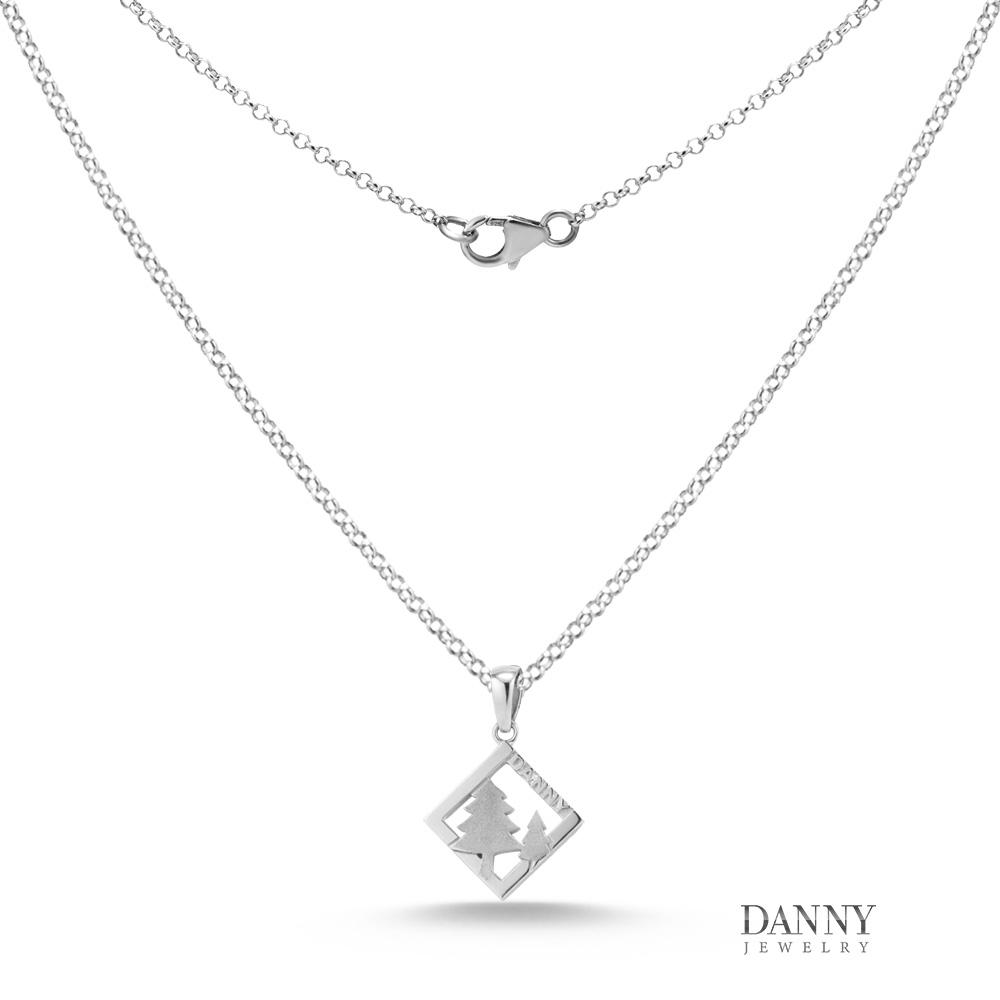 Mặt Dây Danny Jewelry Bạc 925 Xi Rhodium 2 Cây Thông MD020