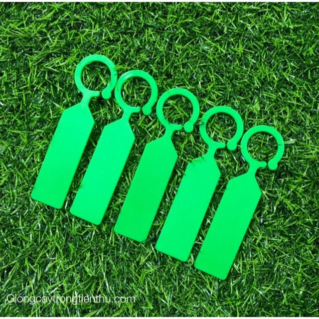 SET 50 THẺ GHI TÊN CÂY TRỒNG ĐỒ VẬT DẠNG TREO MÀU XANH