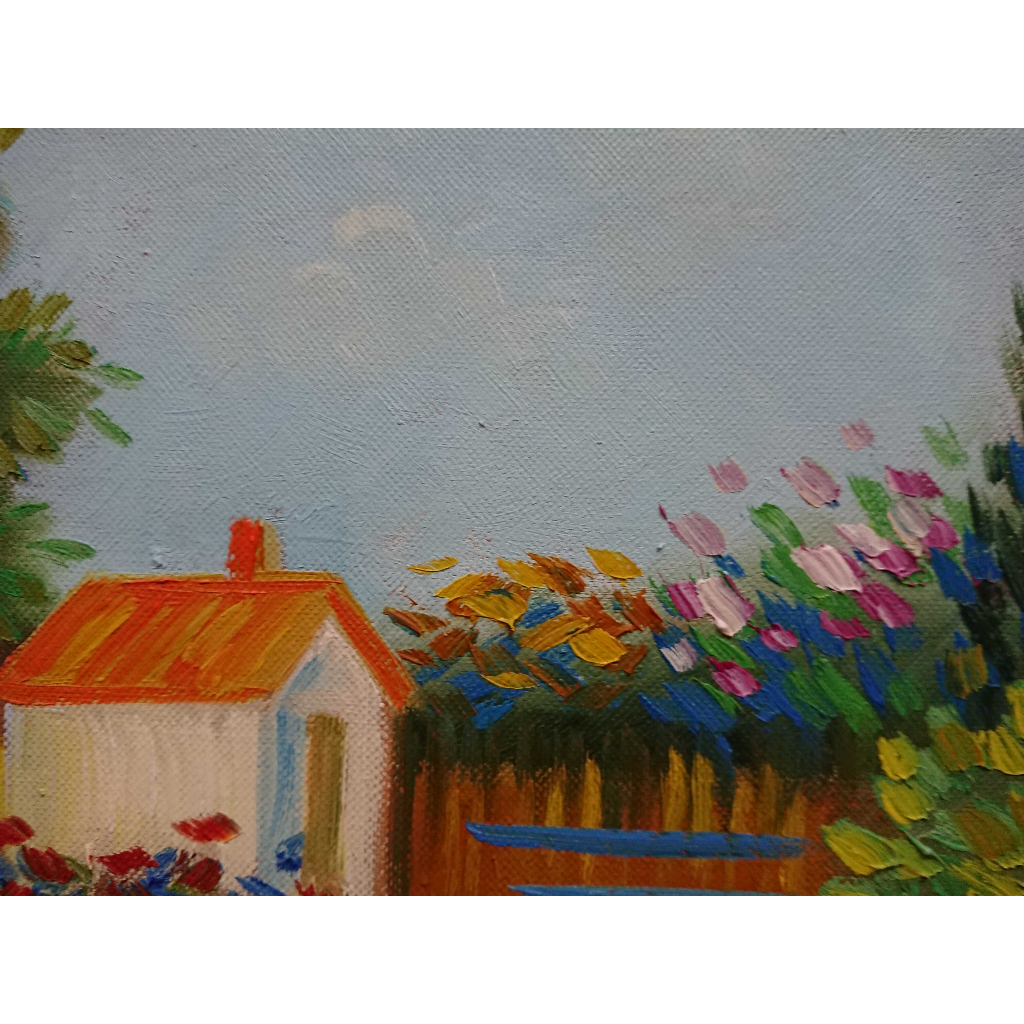 Tranh Sơn Dầu Vẽ Tay 30x40cm - Khu Vườn