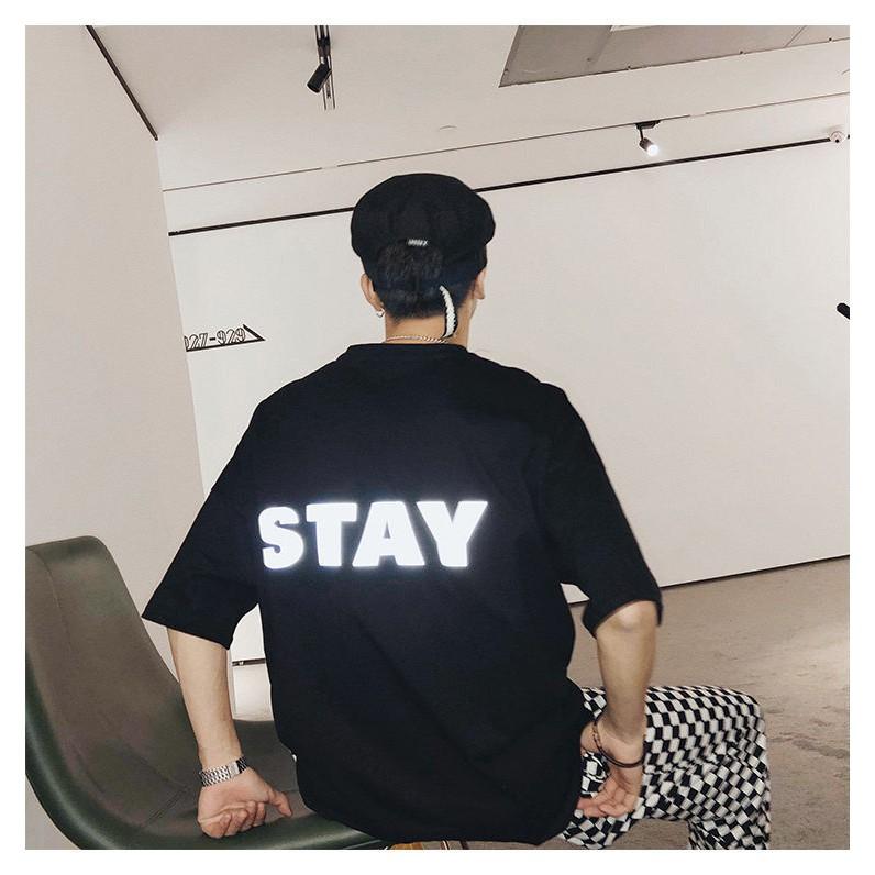 Áo thun Stee STAY 1987 Phản quang The Ngầu Style Trùm Unisex aothununisex aophongnam