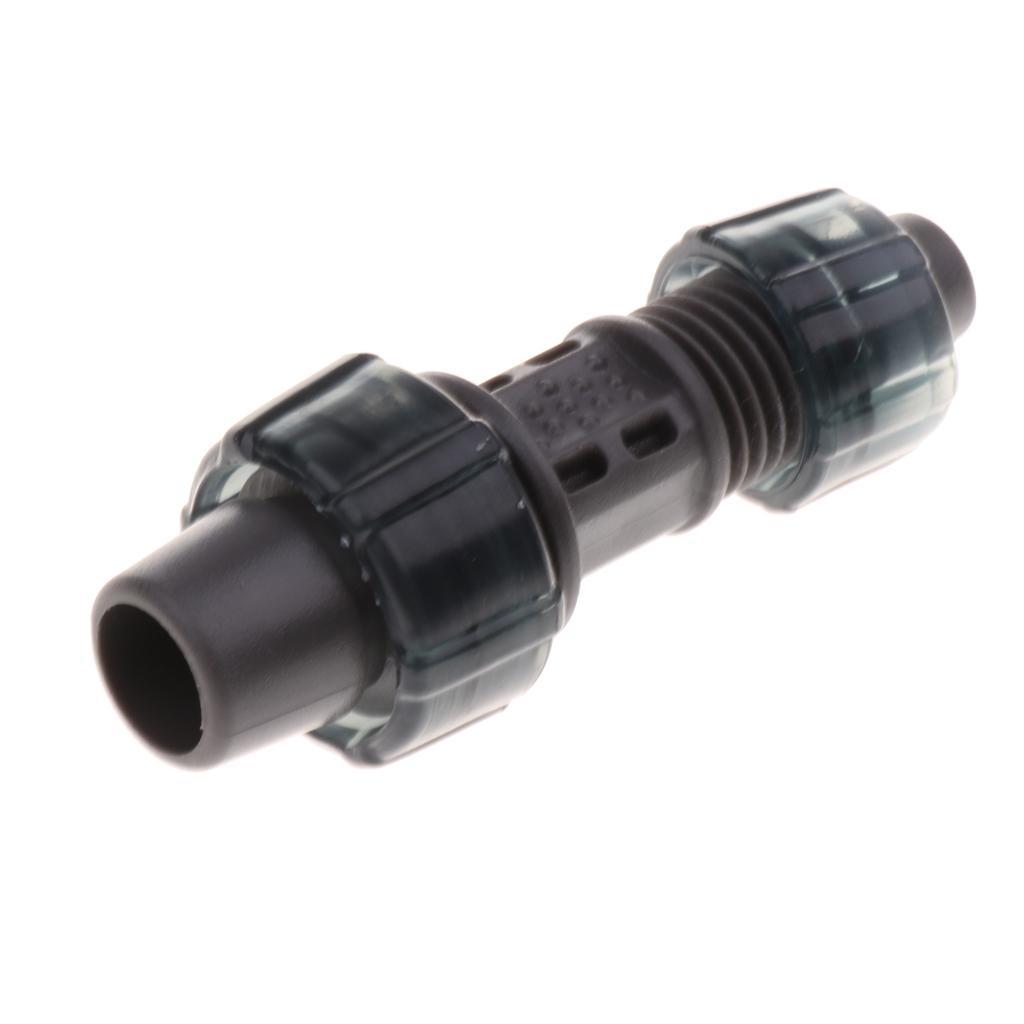 Black Plastic Aquarium Tank Water Flow Hose Pipe Tube Adapter Black