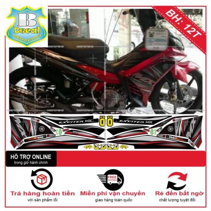 Tem rời dành cho EX 2011 MX ZIN ĐỎ ĐEN