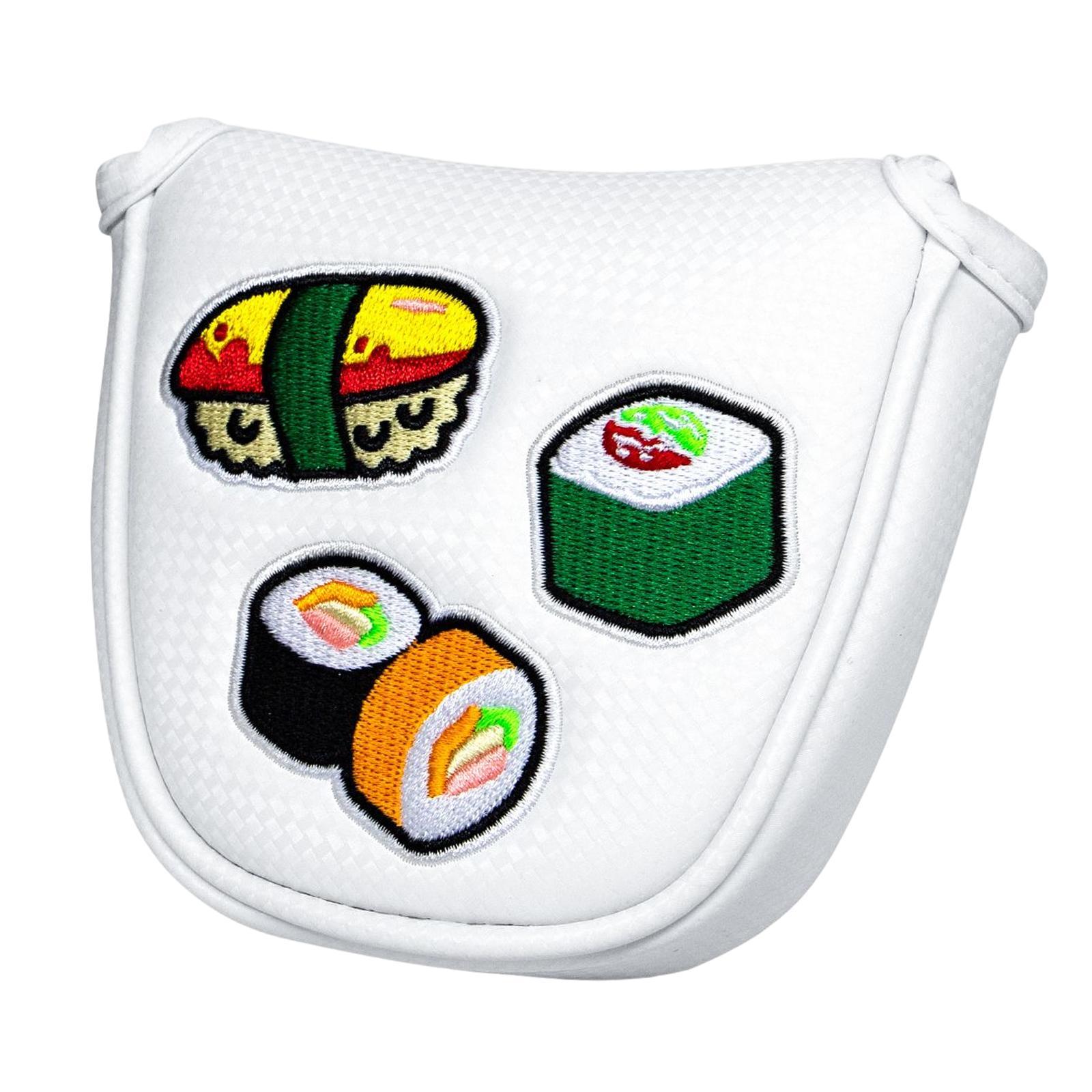 Pu Golf Putter Cover Half Mallet Head Cover Club Head Protector Guard Black