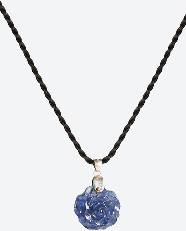 Mặt dây chuyền hoa mẫu đơn saphire Ngọc Quý Gemstones
