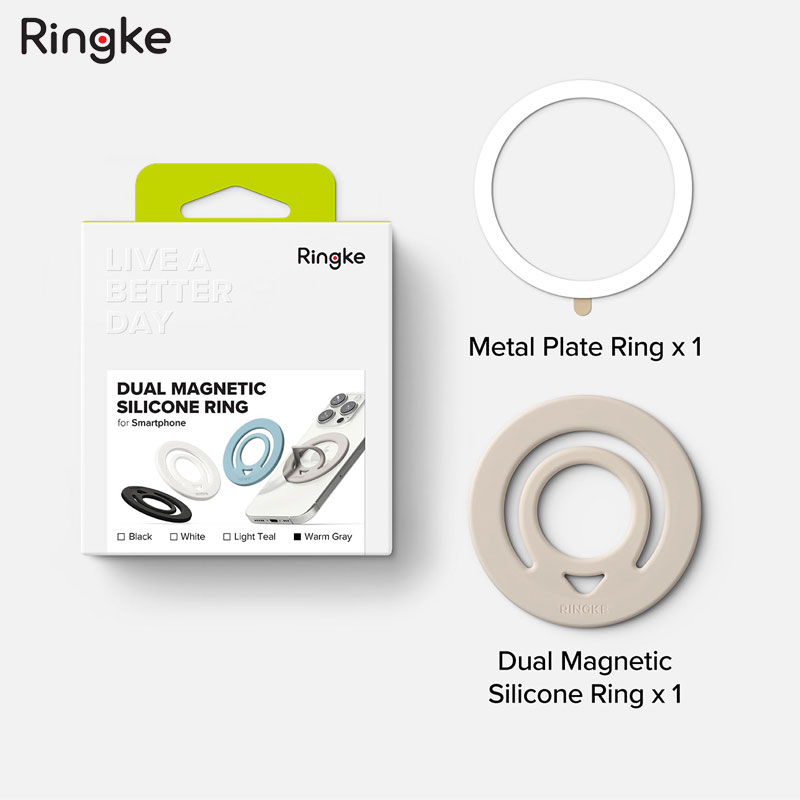 Vòng hít từ tính RINGKE Dual Magnetic Silicone Ring - Hàng Chính Hãng