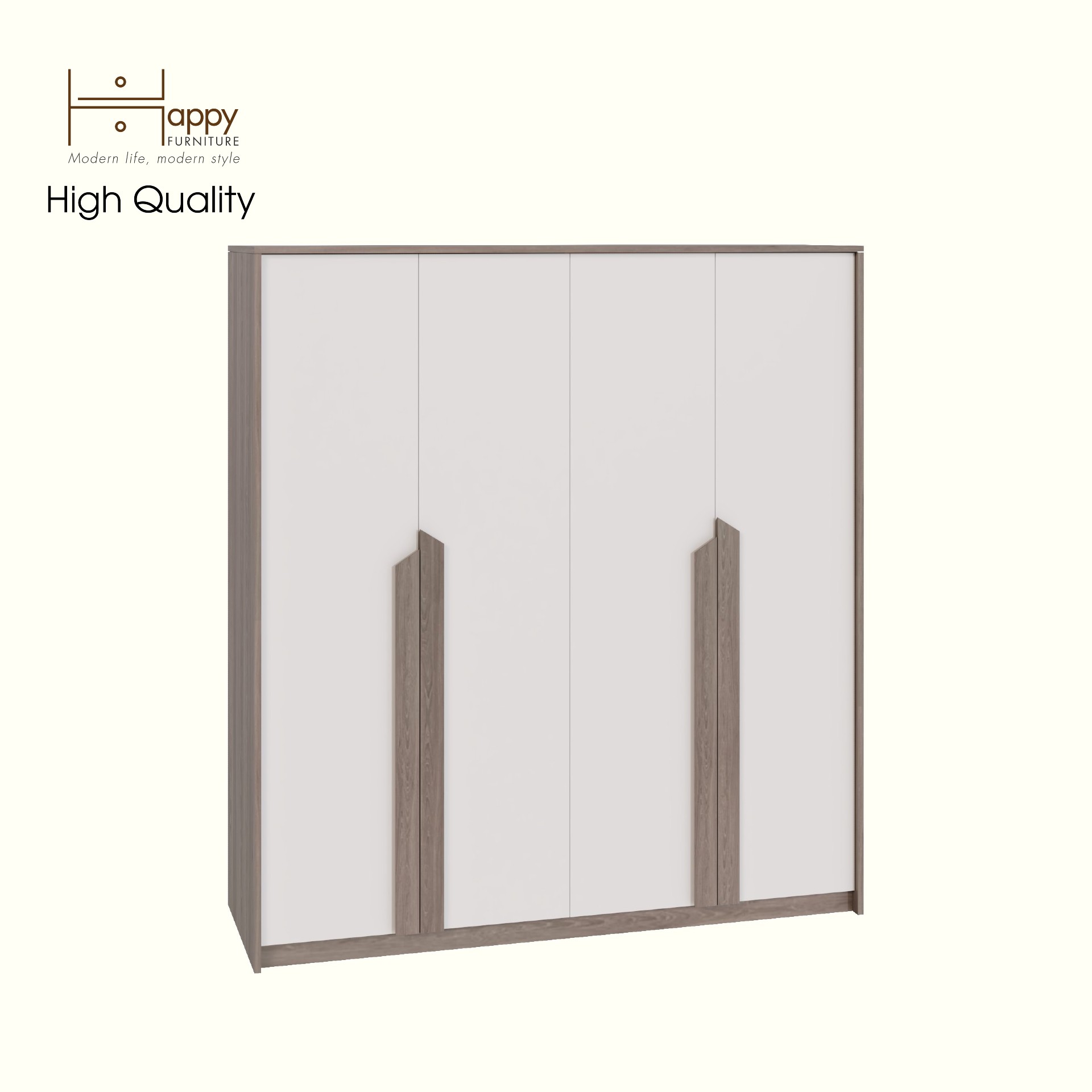 [Happy Home Furniture] PONIX, Tủ quần áo 4 cánh mở, 160cm x 54cm x 176cm ( DxRxC), TCM_114