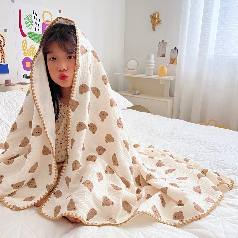 Chăn đắp sơ sinh cho bé Cao cấp xuất HÀN (chất cotton phù hợp đắp mùa hè xuân thu