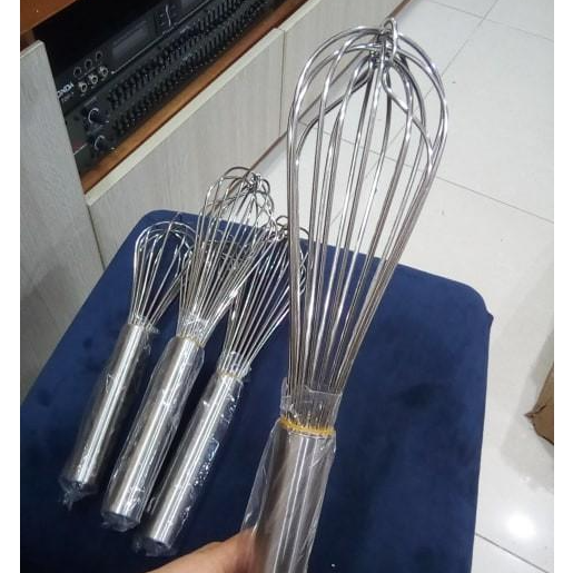 Dụng cụ Phới lồng đánh trứng trộn bột trà chanh làm bánh inox 304 dày dặn cao cấp đẹp 40cm