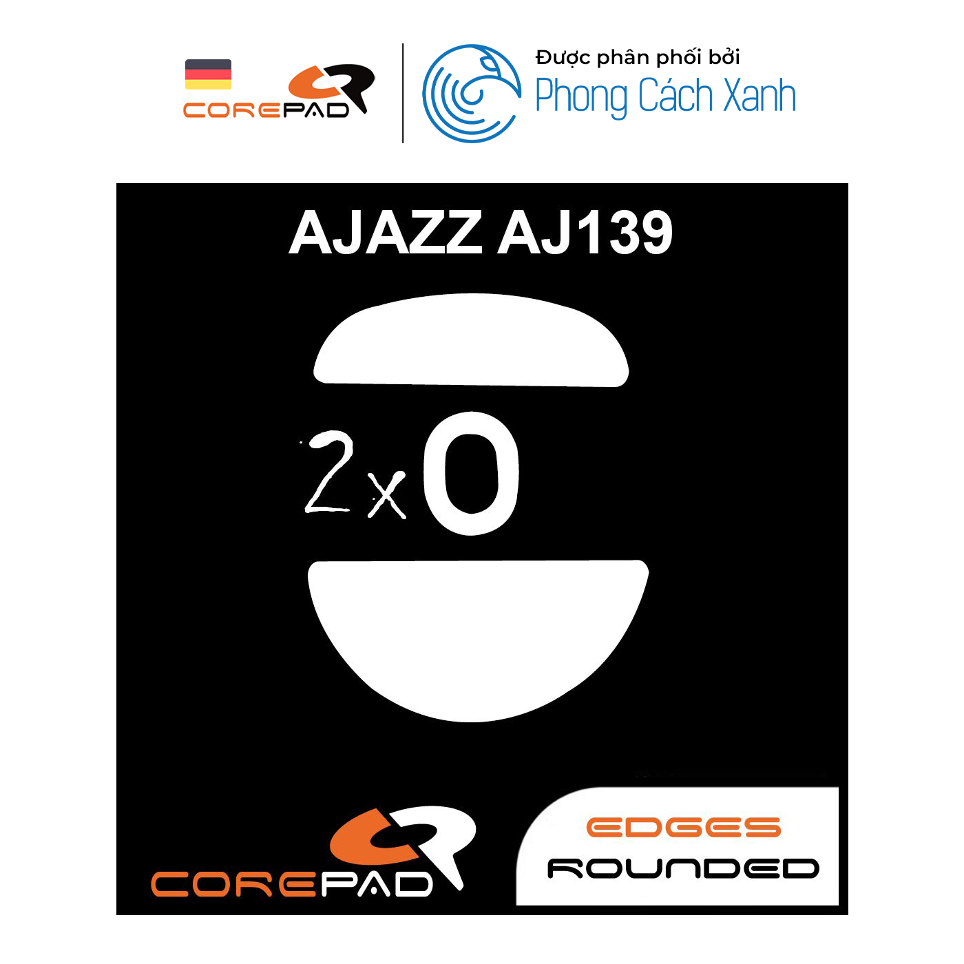 Feet chuột PTFE Corepad Skatez PRO Ajazz AJ139 (2 bộ) - Hàng chính hãng