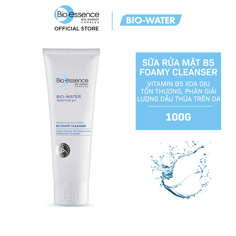 Sữa rửa mặt cấp ẩm và phục hồi Bio Essence Bio-Water B5 Foamy Cleanser 100g