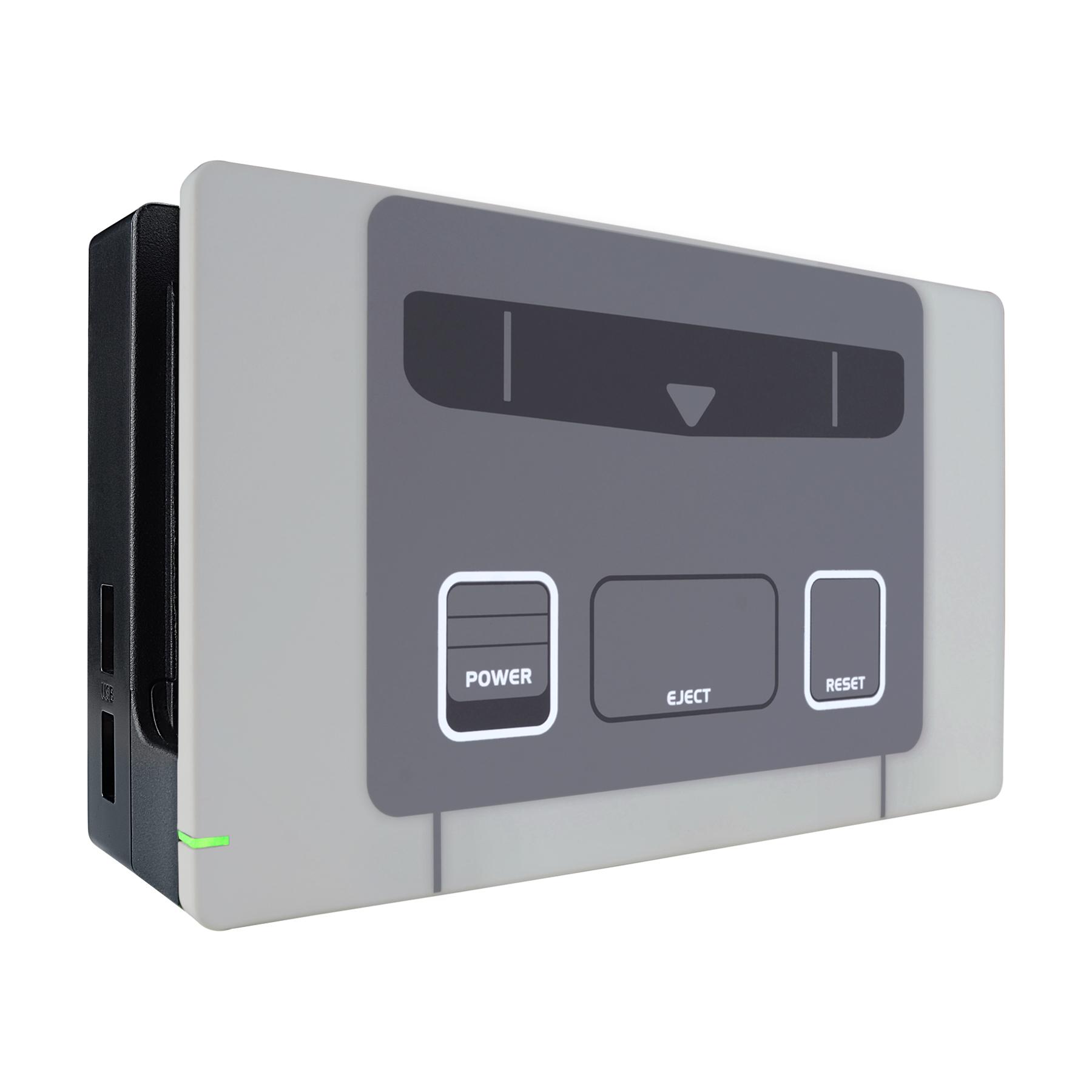 EXtremeRate SFC SNES Tấm mặt tùy chỉnh theo phong cách Châu Âu cổ điển, Báng cảm ứng mềm Vỏ vỏ thay thế tự làm cho Nintendo Switch Dock Màu sắc: SFC SNES Classic EU