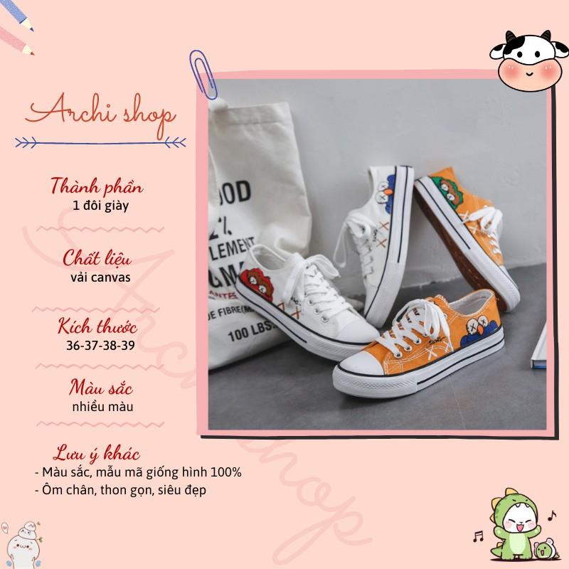 Giày sneaker kaw sesame street cổ thấp