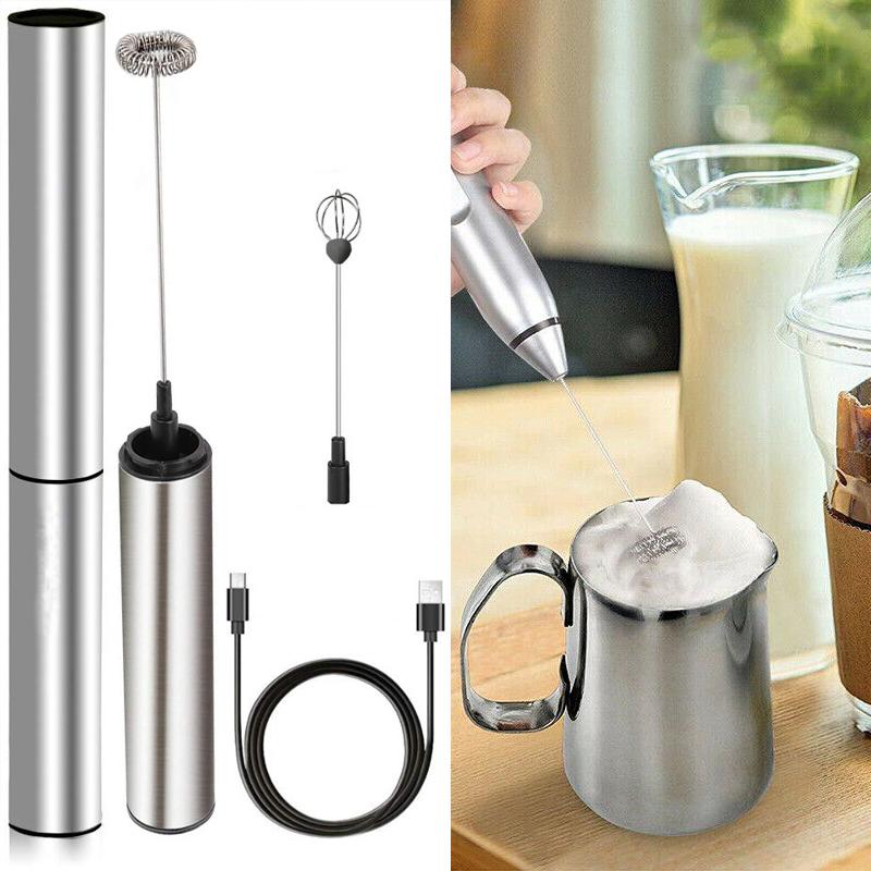 USB Điện Tay Cầm Trứng Be Que Khuấy Sữa Frother Tạo Bọt Cà Phê Đánh Trộn Nước Khuấy Trứng Khuấy Bếp Trứng Dụng Cụ